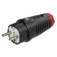 PCE 0521-sr Stekker met randaarde Rubber, Thermoplast 250 V Zwart, Rood IP54 - thumbnail