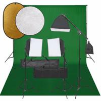 VidaXL Fotostudioset met verlichtingsset, achtergrond en reflector - thumbnail