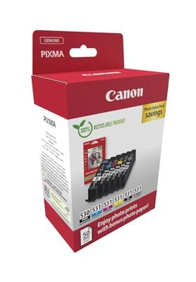 Canon PGI-530/CLI-531 PVP inktcartridge 6 stuk(s) Origineel Zwart, Cyaan, Grijs, Magenta, Foto zwart Canon PGI-530/CLI-531 PVP inktcartridge 6 stuk(s) Origineel Zwart, Cyaan, Grijs, Magenta, Foto zwart