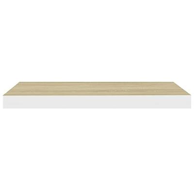 VidaXL Wandschappen zwevend 2 st 60x23,5x3,8 cm mdf eikenkleurig wit