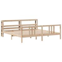 Bedframe met hoofdbord massief grenenhout 180x200 cm - thumbnail