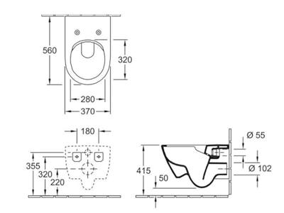 Villeroy & Boch Subway 2.0 Wandcloset Direct Flush Wit