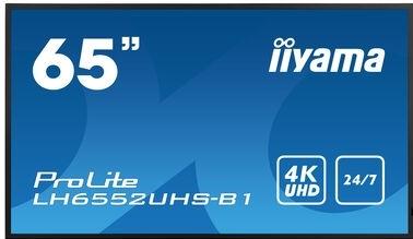 iiyama LH6552UHS-B1 beeldkrant Digitale signage flatscreen 163,8 cm (64.5") IPS 4K Ultra HD Zwart Type processor Android 8.0