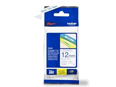 Brother printlintcassette TZE-233 wit/blauw 12 mm - thumbnail