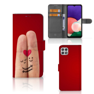 Samsung Galaxy A22 5G | Wallet Case | met Pasjes | Liefde - Origineel Romantisch Cadeau Samsung Galaxy A22 5G | Wallet Case | met Pasjes | Liefde - Origineel Romantisch Cadeau