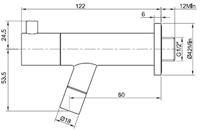 Saqu Small Wand Toiletkraan Solid Steel - thumbnail