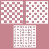 Vaessen Creative • gelaagde sjablonen geruit patroon 15x15cm 3st. - thumbnail