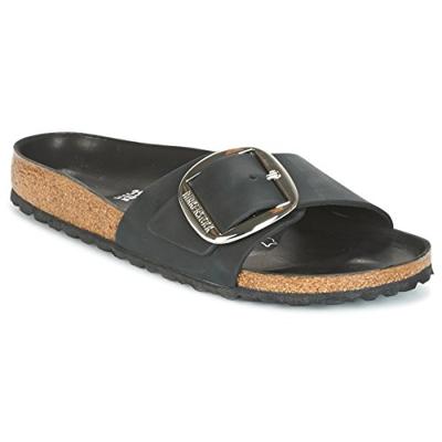 Birkenstock MADRID BIG BUCKLE NUBUK BLACK - alle