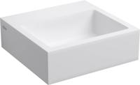 Fontein Clou Flush 1 28x27x9cm Aluite Mat Wit (Met Voorbewerkt Kraangat) - thumbnail