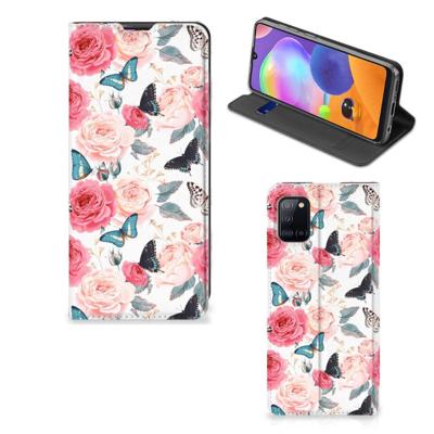 Samsung Galaxy A31 Smart Cover Butterfly Roses Samsung Galaxy A31 Smart Cover Butterfly Roses