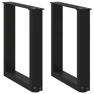 Salontafelpoten 2 st U-vormig 38x(42-43) cm staal zwart Salontafelpoten 2 st U-vormig 38x(42-43) cm staal zwart