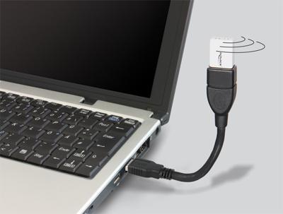 Delock 83713 USB-kabel USB 3.0 USB-A stekker, USB-A bus 0.15 m Zwart