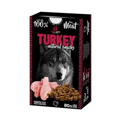 ALPHA SPIRIT Kalkoen natural snacks - traktatie voor honden - 80g