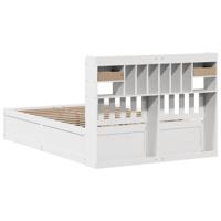 Bedframe zonder matras massief grenenhout wit 90x200 cm - thumbnail