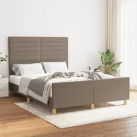 Bedframe zonder matras stof taupe 140x190 cm - thumbnail