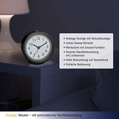 TFA Dostmann 60.1034.01 Kwarts Wekker Zwart Alarmtijden 1 TFA Dostmann 60.1034.01 Kwarts Wekker Zwart Alarmtijden 1