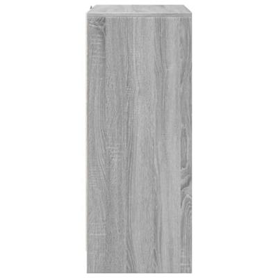 Dressoir met LED 77x34x85 cm bewerkt hout grijs sonoma eiken Dressoir met LED 77x34x85 cm bewerkt hout grijs sonoma eiken