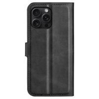 Casecentive Leren Wallet case met sluiting iPhone 16 Pro zwart - thumbnail