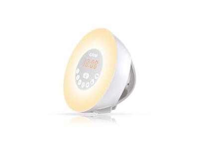 CGV CR ARUNA Wekkerradio met dageraadsimulator - 6 stemmingskleuren - Wit CGV CR ARUNA Wekkerradio met dageraadsimulator - 6 stemmingskleuren - Wit