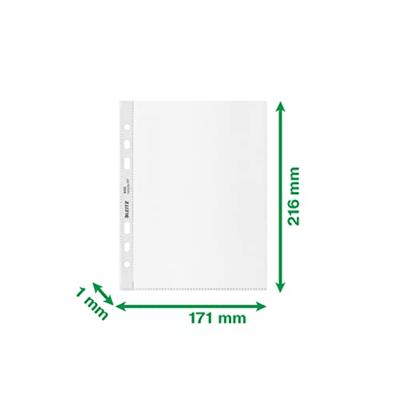 Leitz Recycle geperforeerde showtas, ft A5, 100 micron, gekorreld, doos van 25 stuks