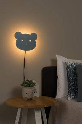 Lucide CHARLIE - Wandlamp Kinderkamer - LED Dimb. - 1x7W 2700K - Blauw