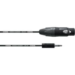 Cordial CPM1.5FW-UNB verloopkabel 1x XLR female naar 1x mini jack stereo 1.5m