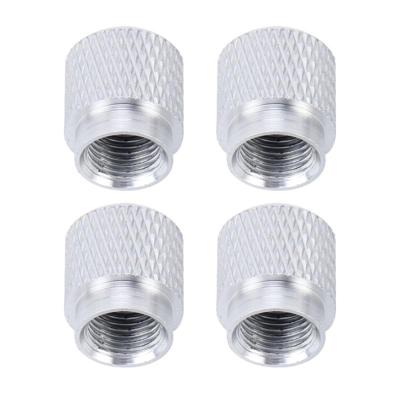 3R 3R-2115 4 stuks universele lucht Filter Shape Auto Motor fiets Tire Valve Caps(Silver)