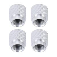 3R 3R-2115 4 stuks universele lucht Filter Shape Auto Motor fiets Tire Valve Caps(Silver) - thumbnail