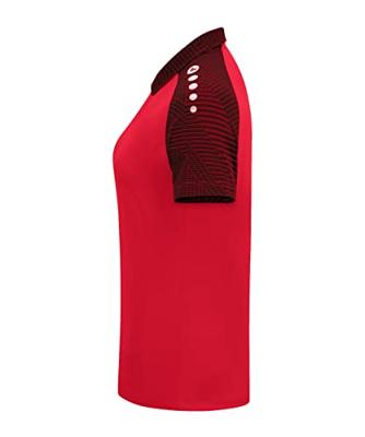 JAKO 6322D Polo Performance Dames - Rood/Zwart - 34