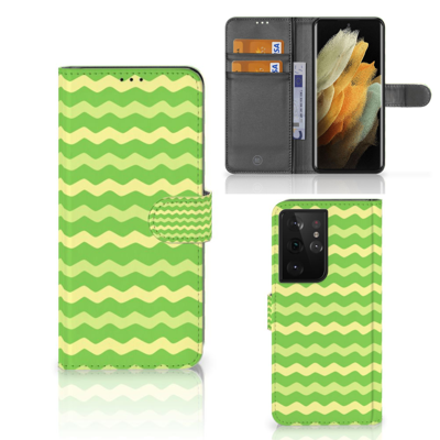 Samsung Galaxy S21 Ultra | Telefoon Hoesje | Waves Green Samsung Galaxy S21 Ultra | Telefoon Hoesje | Waves Green