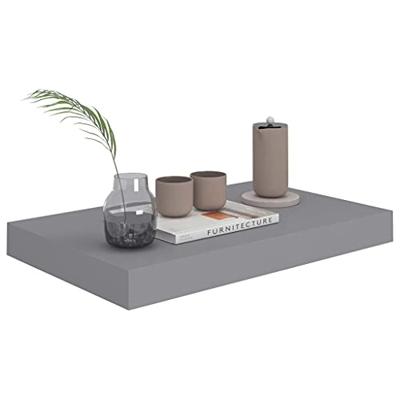 VidaXL Wandschap zwevend 40x23,5x3,8 cm mdf grijs VidaXL Wandschap zwevend 40x23,5x3,8 cm mdf grijs
