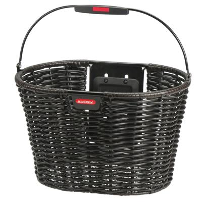 Klickfix Rixen kaul fietsmand structura oval donker bruin Klickfix Rixen kaul fietsmand structura oval donker bruin