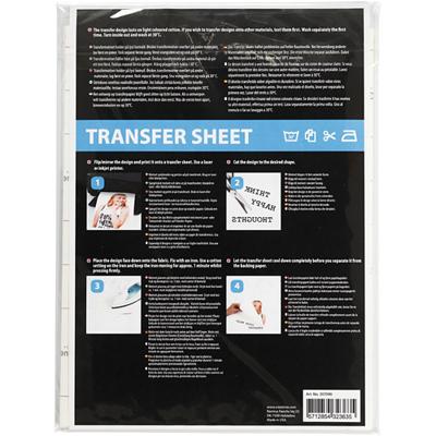 Creativ Company Transfer vellen, vel 21,5x28 cm, voor licht textiel, transparant, 5 vel/ 1 doos
