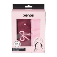 Handdoek tulband - strikjes - set van 2 - thumbnail