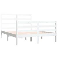 Bedframe massief grenenhout wit 140x190 cm - thumbnail
