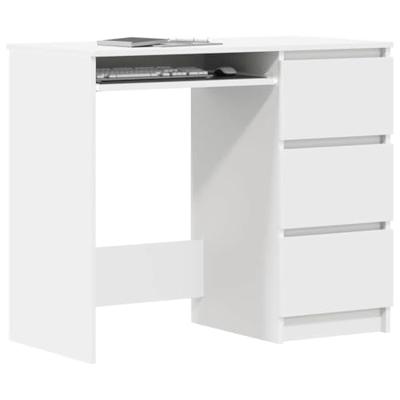 Bureau 90x45x76 cm bewerkt hout wit