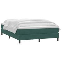 Boxspring met matras fluweel donkergroen 160x220 cm - thumbnail