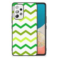 Samsung Galaxy A53 Back Case Zigzag Groen - thumbnail