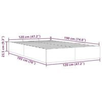 Bedframe zonder matras 120x190 cm kunstleer grijs - thumbnail