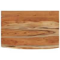 Wandschap rechthoekig natuurlijke rand 50x30x2,5 cm acaciahout - thumbnail