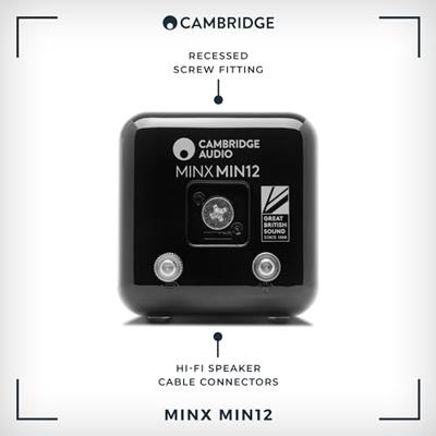 Cambridge Audio: MINX Min 12 Boekenplank Speaker - Zwart Cambridge Audio: MINX Min 12 Boekenplank Speaker - Zwart