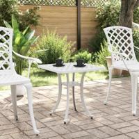 Tuintafel 53x53x53 cm gietaluminium wit - thumbnail