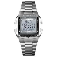 SKMEI 1323 multifunctionele mannen outdoor Business sport Noctilucent waterdichte digitale polshorloge (zilver) - thumbnail