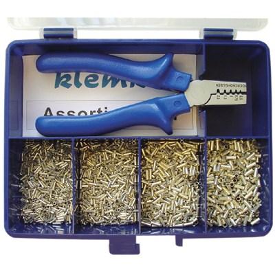 Assortiment Ongeïsoleerde Adereindhulzen 0,5-2,5 mm2 + tang