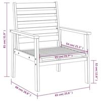 Tuinfauteuil 2 stuks 66,5 x 65 x 81 cm massief acaciahout - thumbnail