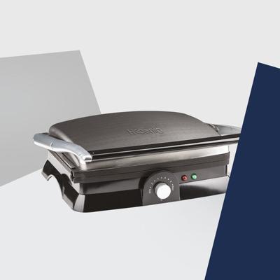 H.KoeNIG GR20 Elektrische vleesgrill - zwart en roestvrij