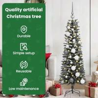 VidaXL Kunstkerstboom met 150 led groen 120 cm pvc en plastic en staal - thumbnail
