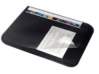 Leitz plus bureau onderlegger met transparante bovenlaag - zwart - thumbnail