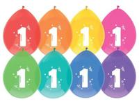 Ballonnen 1 jaar pak a 8 stuks - thumbnail
