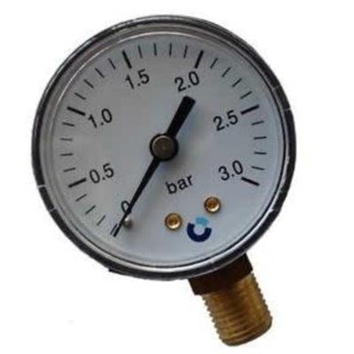 Aquaforte Manometer 0-3 bar - Precieze Drukmeting voor Beadfilters met 1/4'' Aansluiting